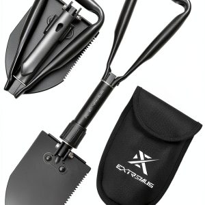 Extremus Camping Shovel Portable Carbon Steel Garden Tool-0