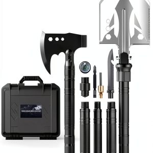 ZODISTORE Camping Shovel Axe Alloy Steel Aluminum Outdoor-0