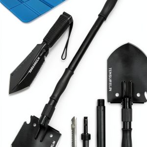 TENSURELIN Camping Shovel Foldable Multi Tool Survival Gear-0